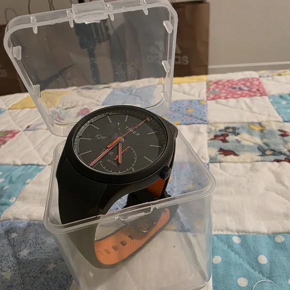 Timex Black and Orange Men's Watch - Picture 2 of 5